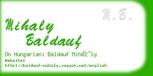 mihaly baldauf business card